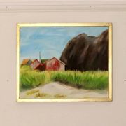 Original Swedish oil painting on canvas "Light in the Darkness"