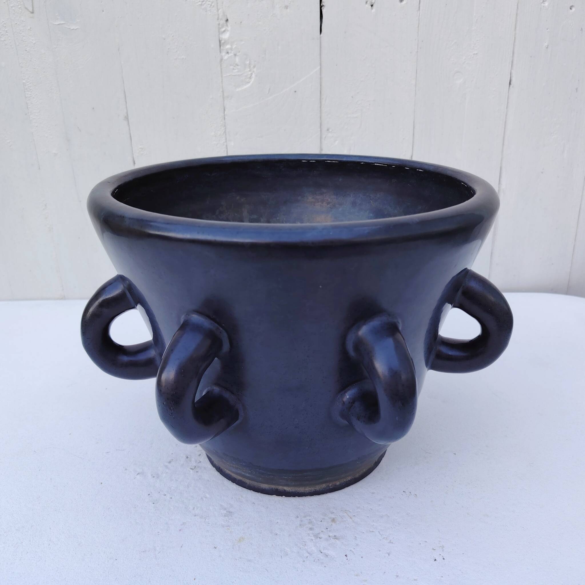 Large ceramic cache pot Accolay, vintage