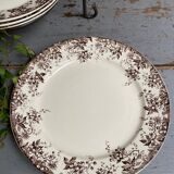 Plat sur piédouche faïence de Sarreguemines