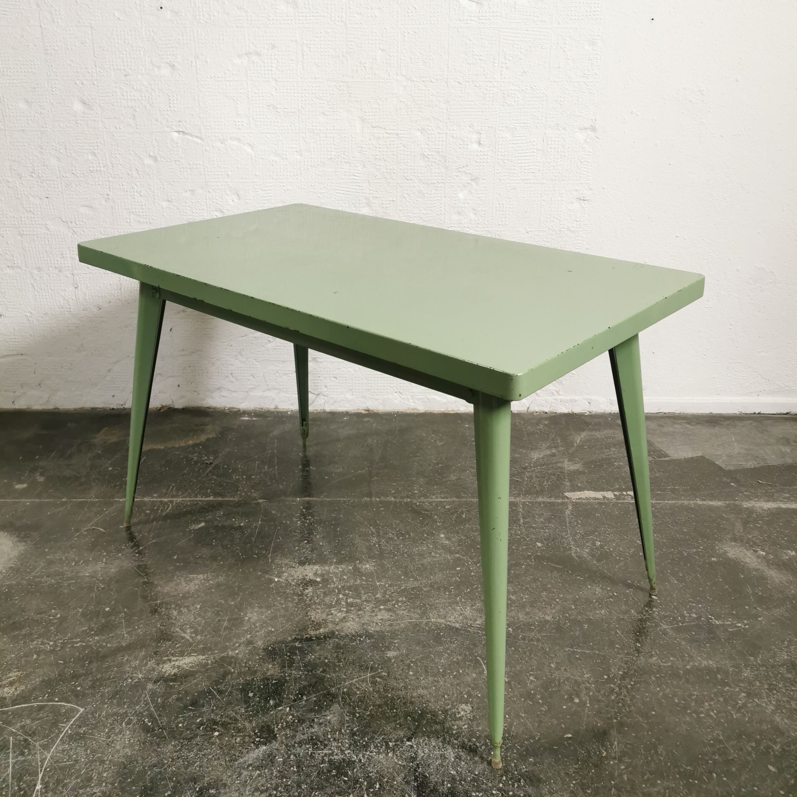 Old Tolix dining table