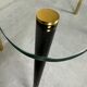 Vintage side table glass and metal