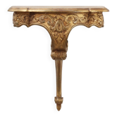 Console murale en bois doré du XXe siècle dans le style Louis XV, France