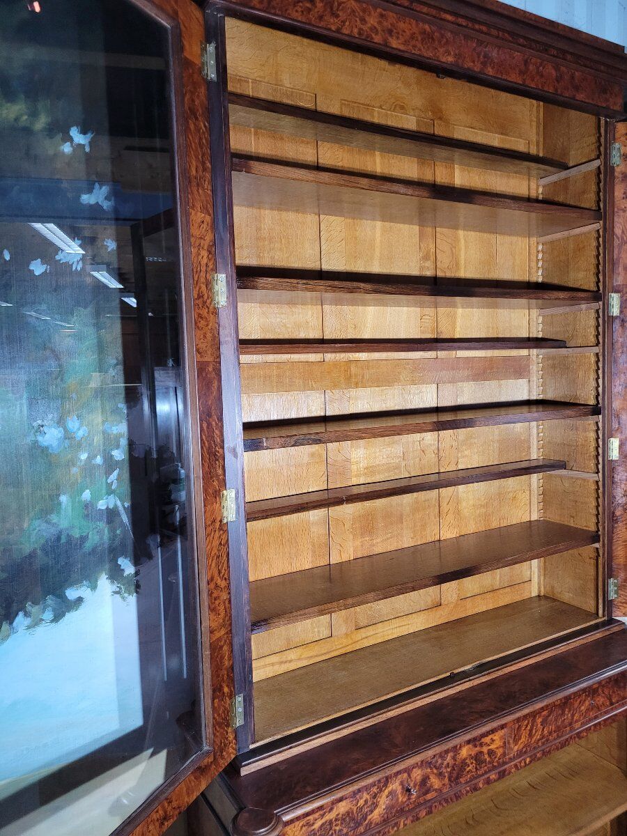 Large mahogany library from the Restoration period.