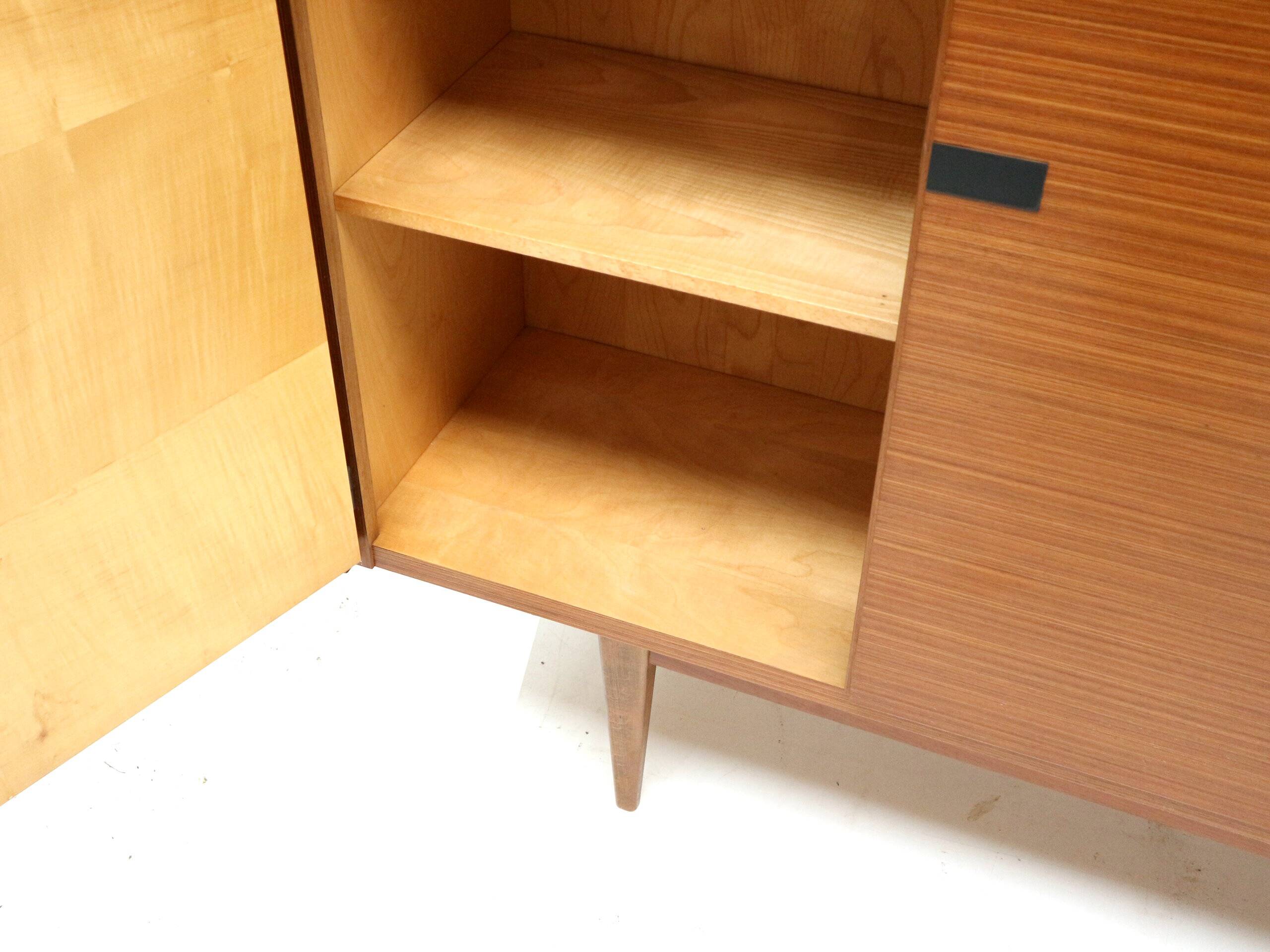 Large vintage highboard sideboard / wall unit made of teak from the 1960s