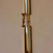 Pair of mid-century Swedish brass sconces
