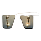 Pair of brass wall lights with mirrors, mid-20th century, Italy, 1960.