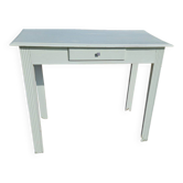 Small Desk Table with 1 Drawer Painted in Water Green