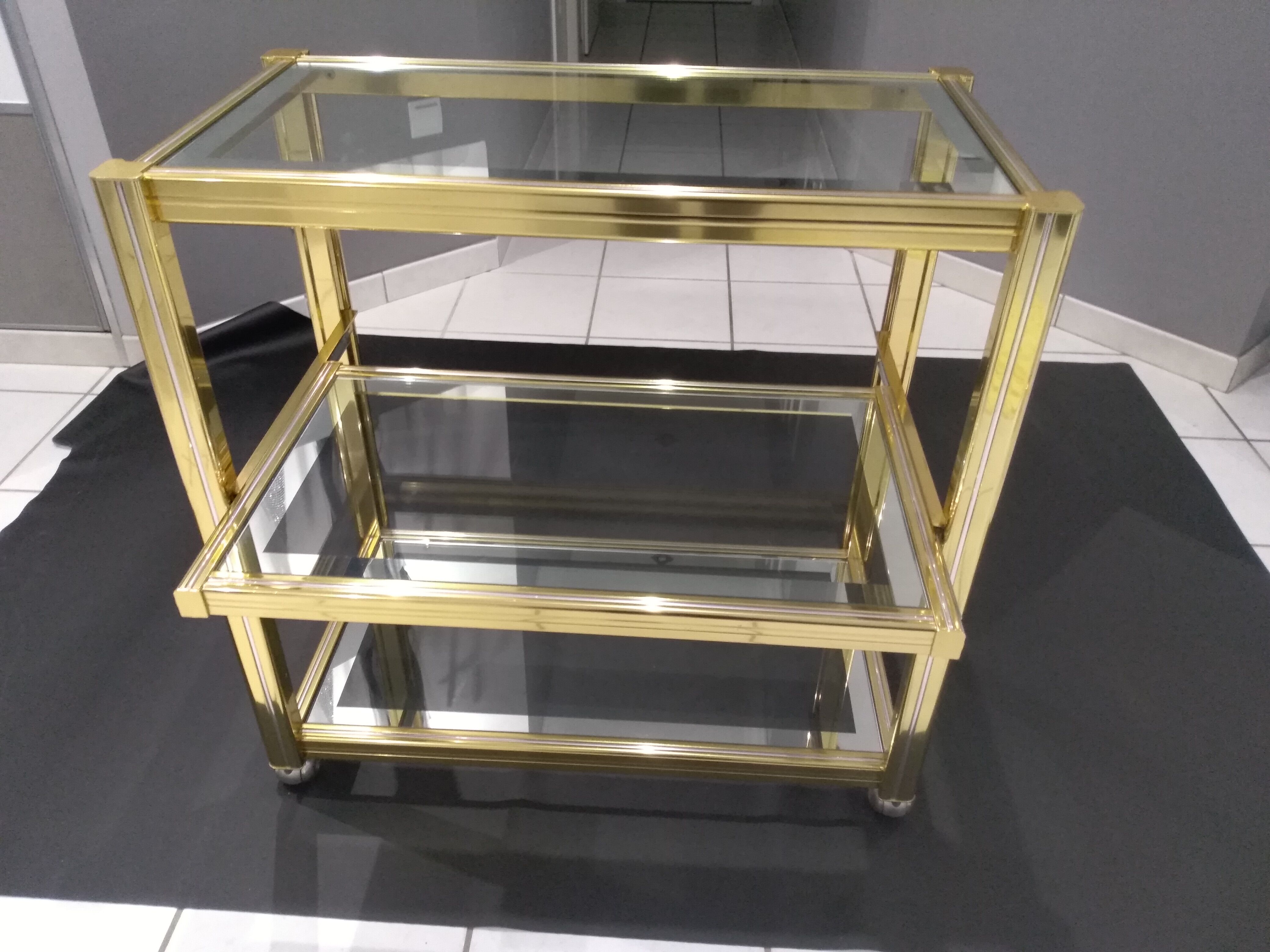 Hollywood Regency serving table years 1970