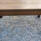 Oak farmhouse coffee table with spindle legs and one drawer, late 19th century