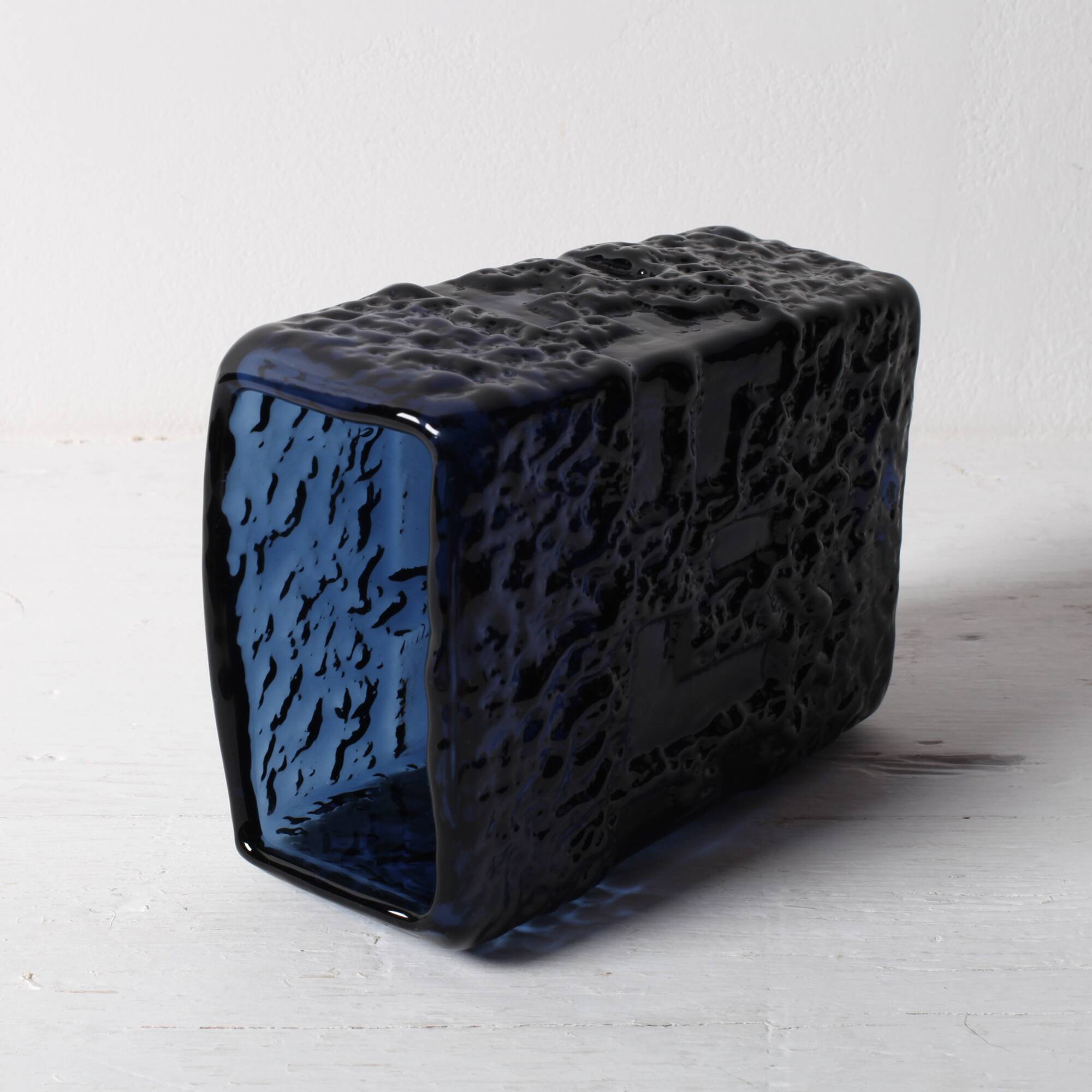 Cobalt Blue Mid-Century Glass Vase by Göte Augustsson, Ruda Glasbruk, 1970s