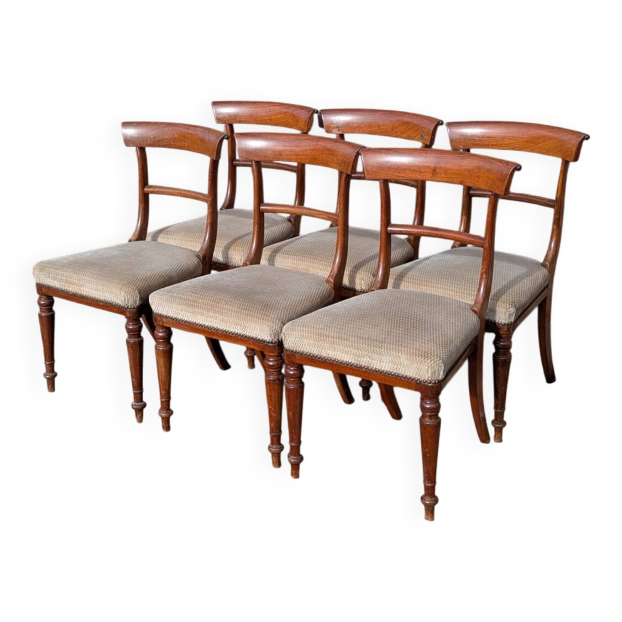 Set of mahogany chairs