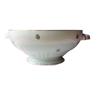 Serving dish / salad bowl in fine porcelain from the earthenware factory of Orchies model hermes