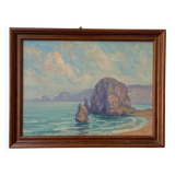 Sea framed oil painting