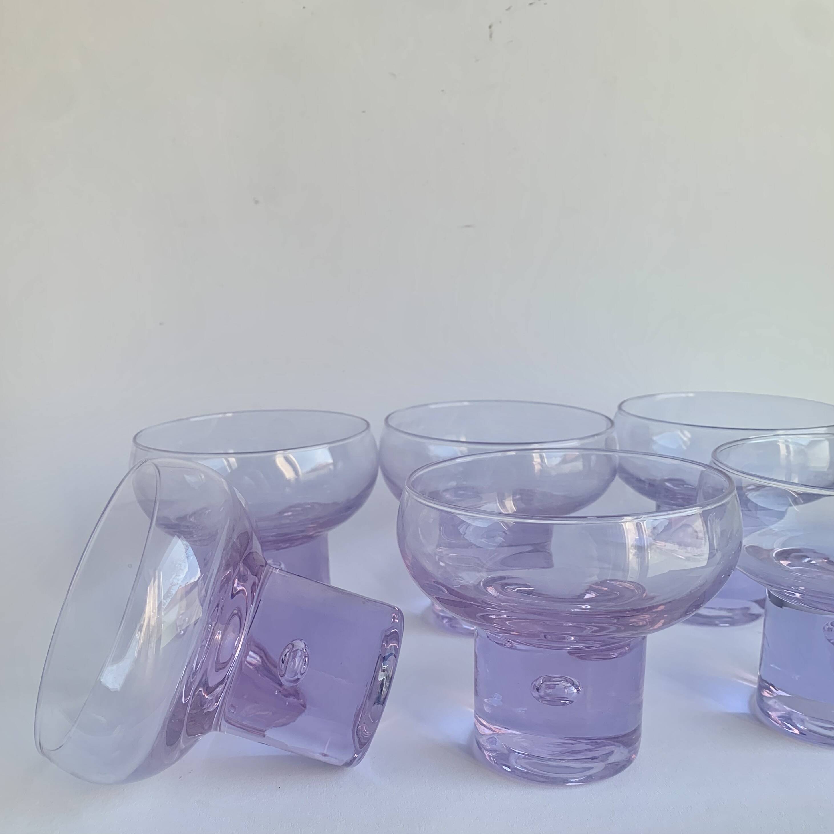 Set of 6 Alexandrit glasses designed by Sergio Asti for Arnolfo di Cambio
