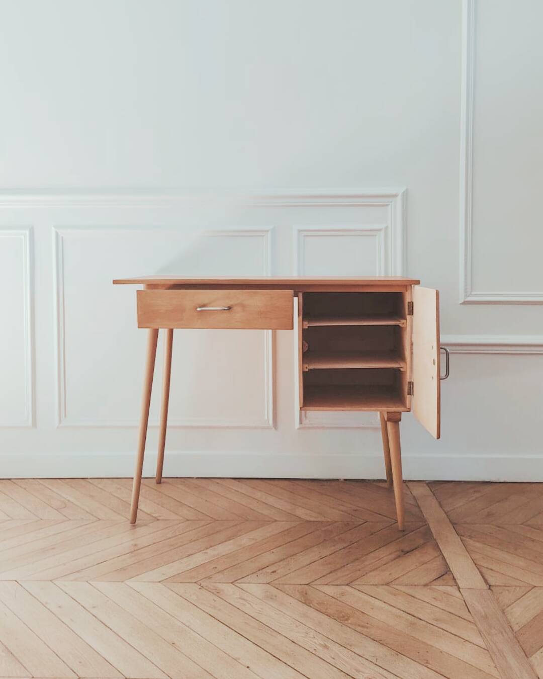 Renovated vintage Baumann desk, 1950s