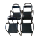 Set of 4 industrial chairs with armrests