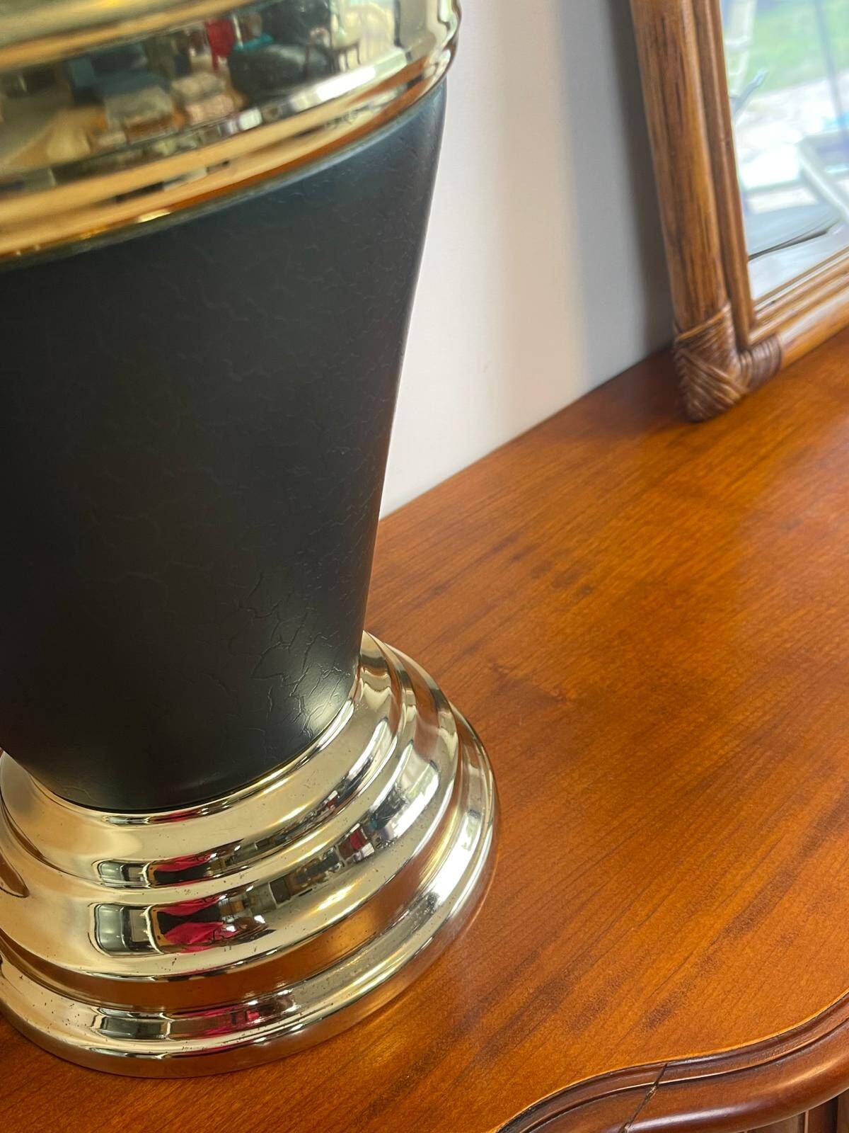 Vintage black and brass living room lamp