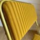 Set of 4 vintage Lafuma CHANTAZUR folding chairs from the 70s in mustard.