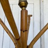 1960s rattan and wicker parrot coat rack entrance hallway