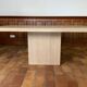 Travertine dining table