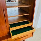 Vintage Danish mid-century teak bar cabinet 1960