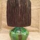 Lampe terre cuite vernissée