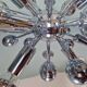 Sputnik ceiling light in chrome metal, Space Age style, 70s