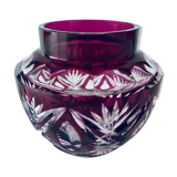 Ancient plum crystal vase