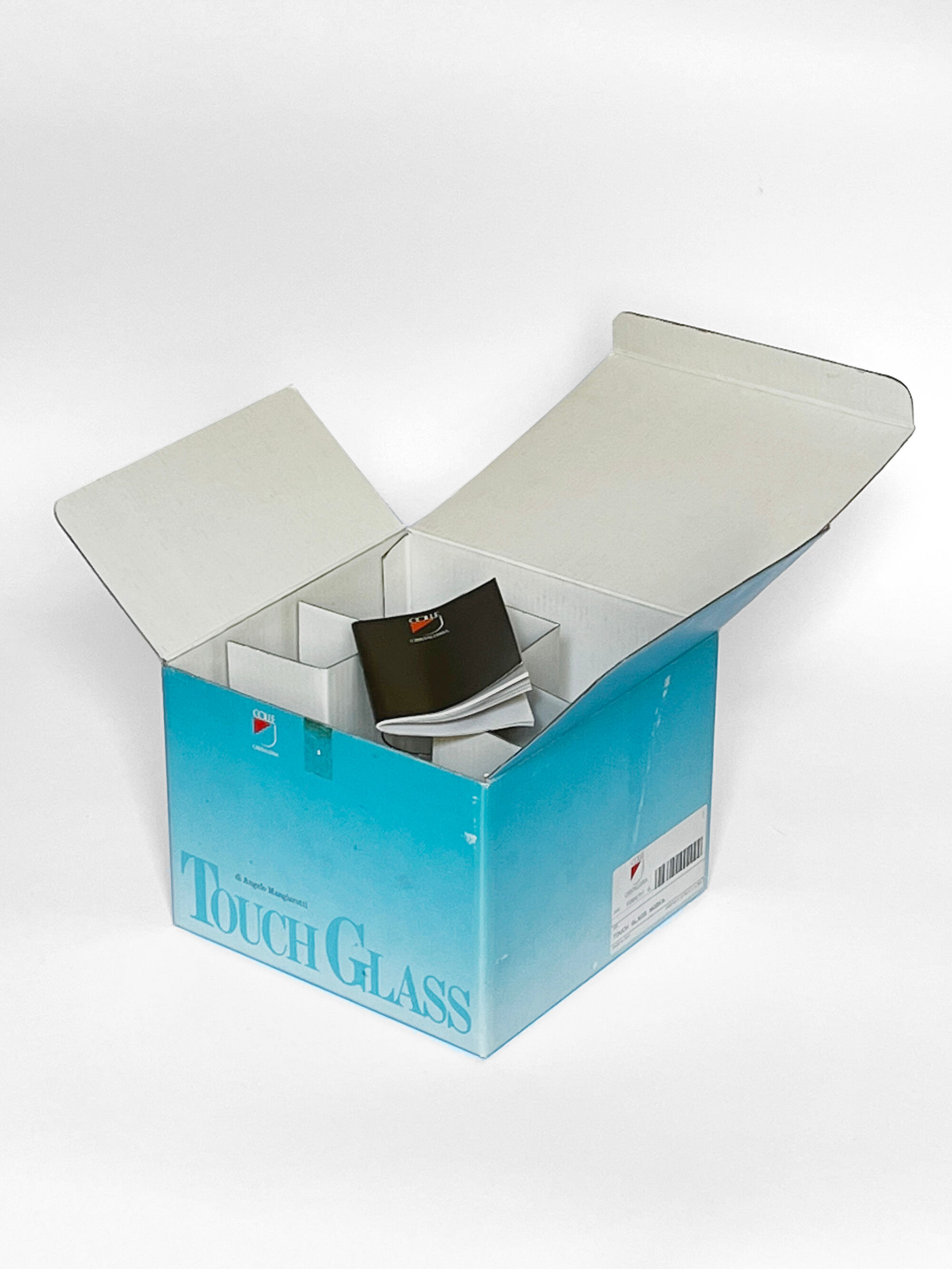 6  verres à shot angelo mangiarotti pour cristalleria colle 1991