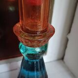 Multicoloured glass candlestick