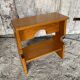 Accent Furniture Stool Wood Brutalist Vintage #D623