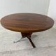 Table basse art déco moderniste en palissandre et acier chromé, années 1930