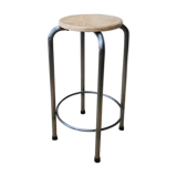 High metal and wood stool