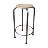 High metal and wood stool