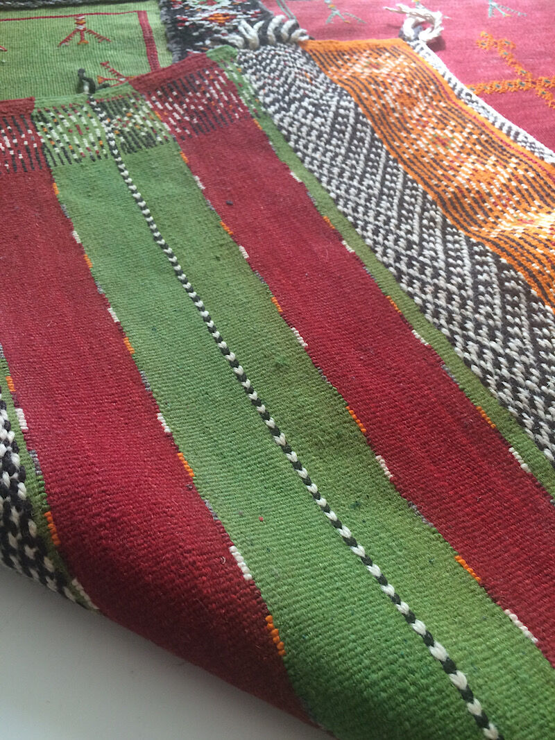 Vintage Berber kilim carpet 110x210cm