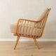 1950s armchair by Wilhelm Knoll, cherry wood, beige upholstery