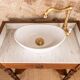 Meuble vasque ancien marbre et bois de style Louis-Philippe