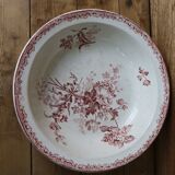 Plat creux Sarreguemines modèle FONTANGES blanc/rose