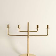 Scandinavian Modern Brass Candelabra by Hans-Agne Jakobsson, Markaryd, 1960s
