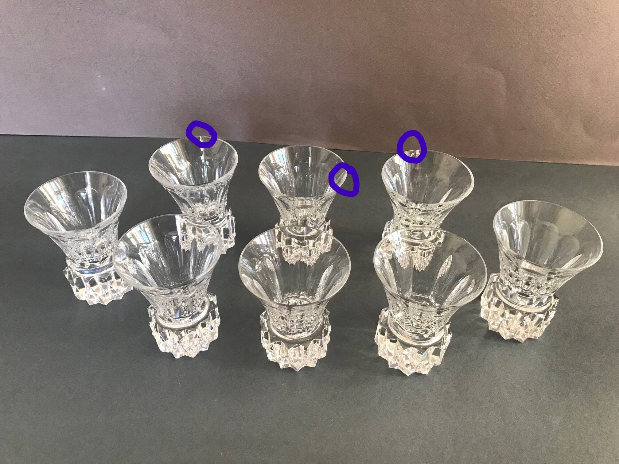 Small Saint Louis cut crystal glasses?