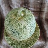 Old pottery ice bucket in majolica