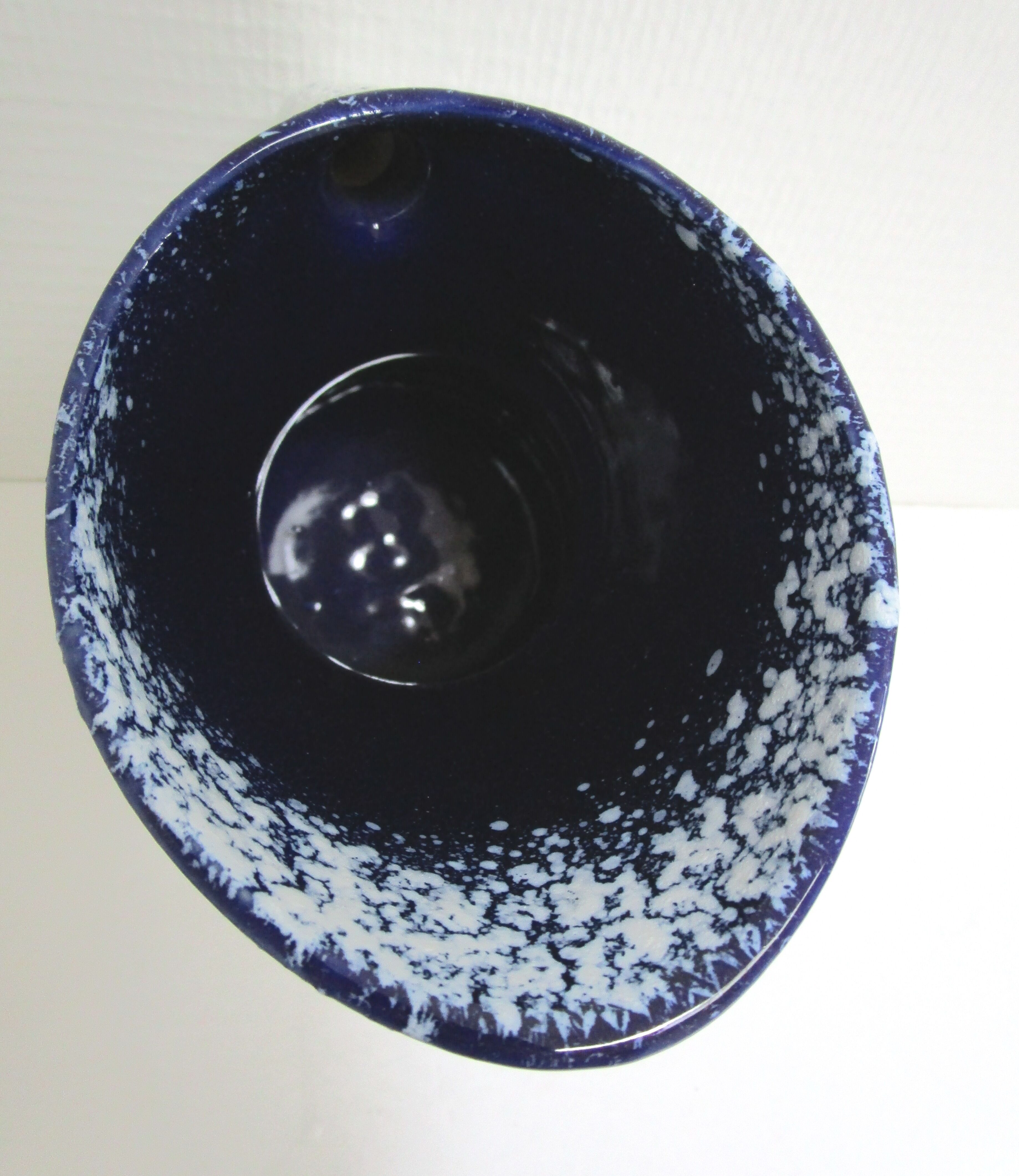 Pichet fat lava blue ceramic vintage design