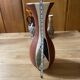 Vase ocher beige green black 1950 1960 ceramic
