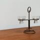 Danish Metal and Glass Candle Holder from the Mid-Century, 1960s