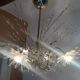 Profili studio chandelier gold plated and Swarovski crystal