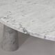 Round dining table Eros in Carrara marble by Angelo Mangiarotti for Skipper Italy 1970s