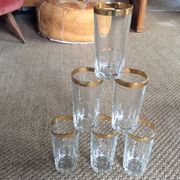 Series of 6 vintage glasses