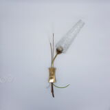 Wall light 50s 60s golden brass and glass shape cob