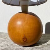 Lampe boule en bois tourné, 1990