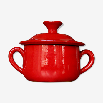 Small pot covered red 11 cm, Robert Picault, Vallauris